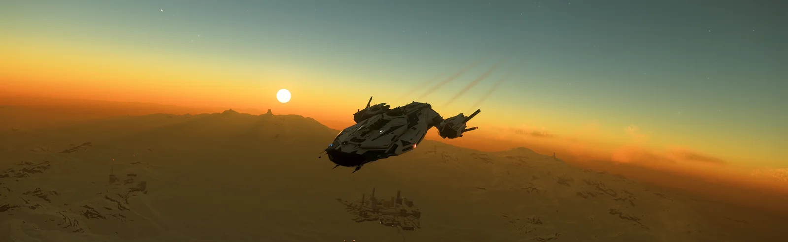 Retour à la maison avec coucher de soleil sur New Babbage.
Je ne m'en lasse pas...