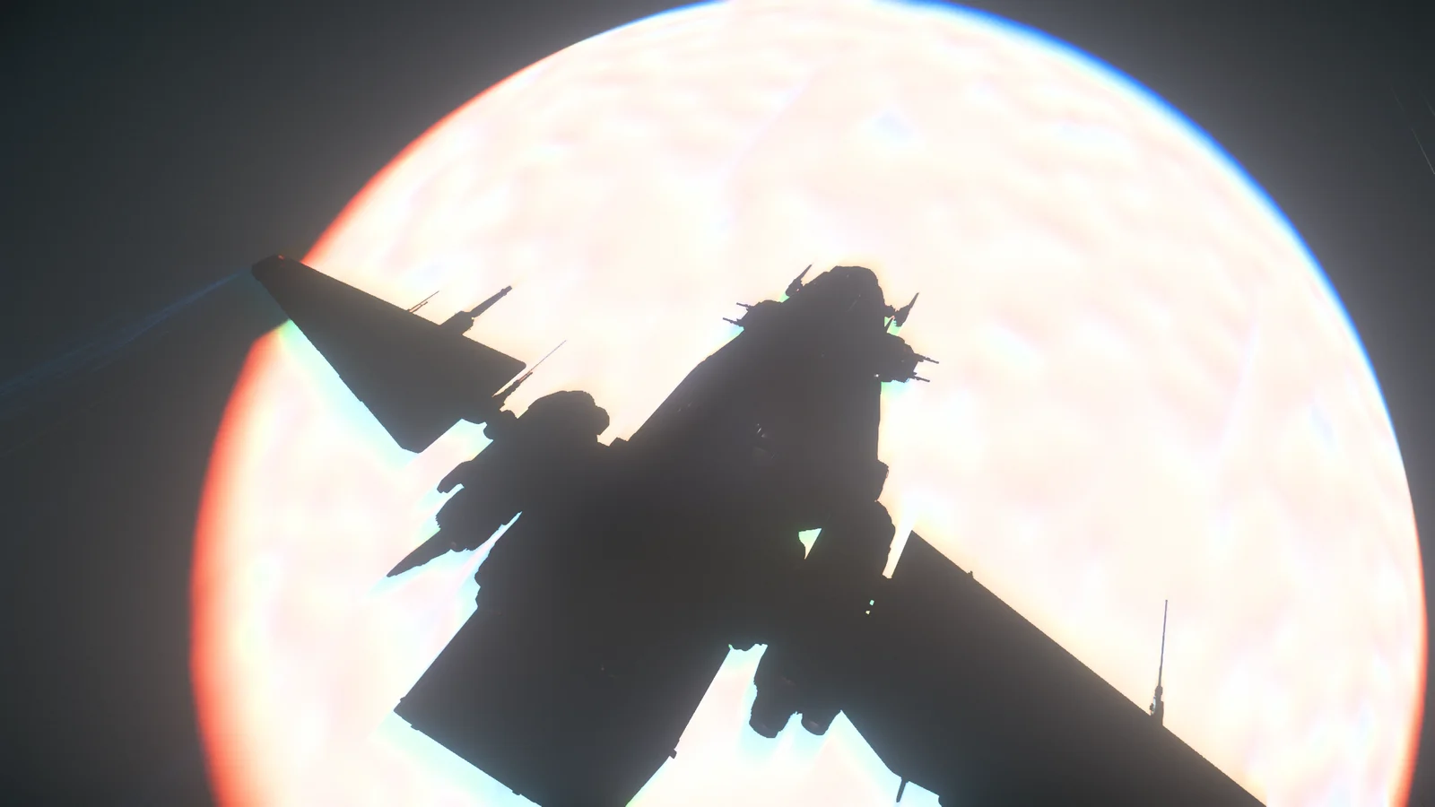 Drake Corsair en transit devant l'étoile de Nyx