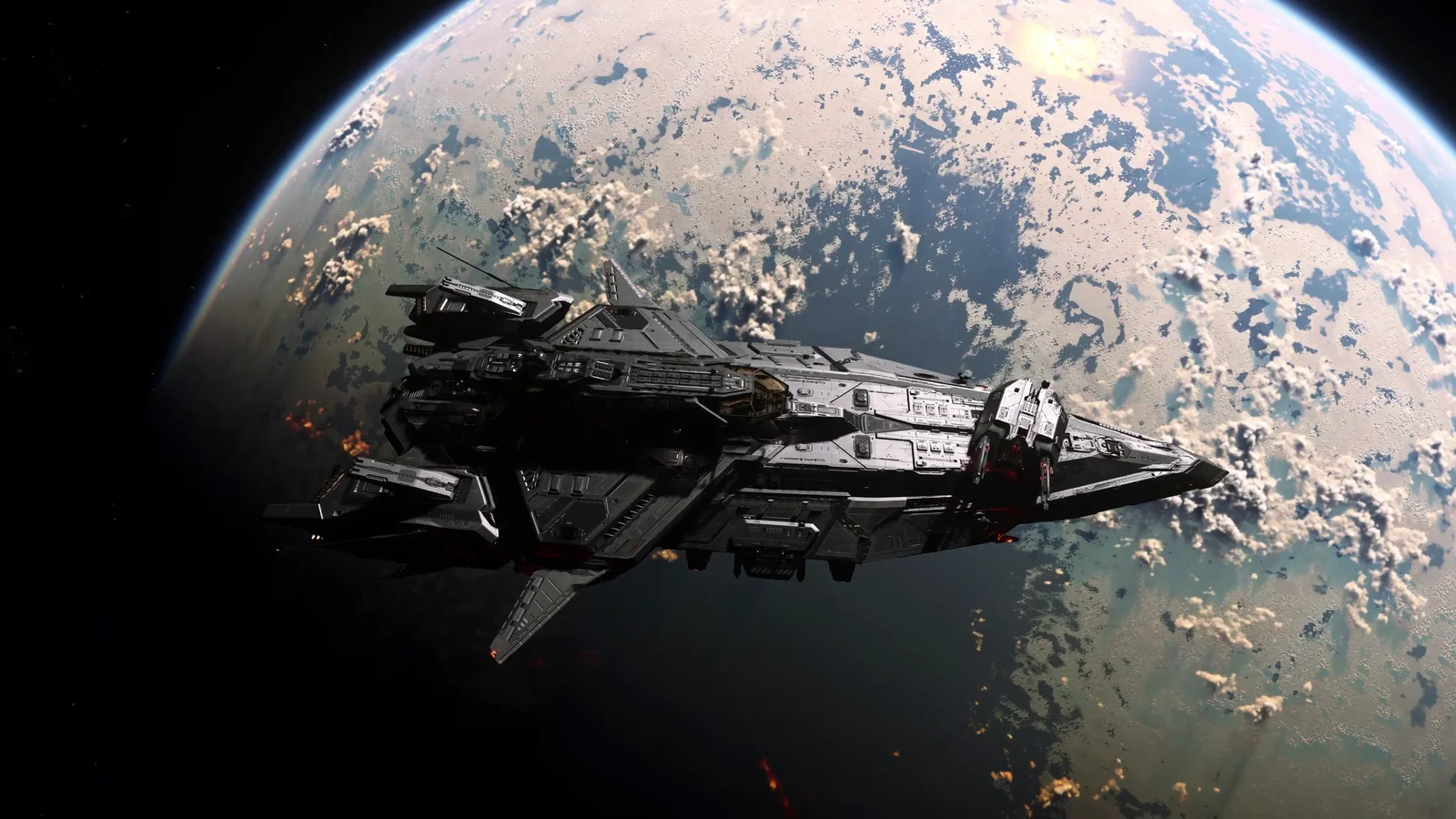 Perseus survolant l'orbite de MicroTech