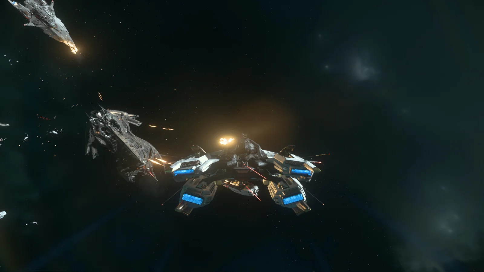 Affrontement entre deux canonnières Perseus de la CODIGA contre un Mauler Vanduul